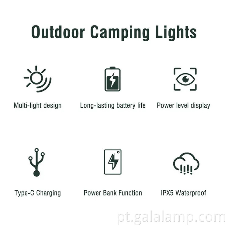 Lanterna LED recarregável ultra brilhante para aventuras ao ar livre